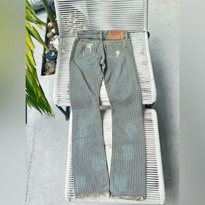 Moussey Japanese designer denim stripe jeans